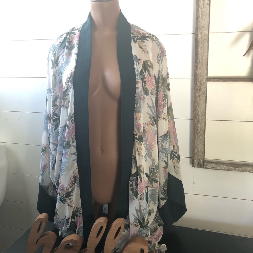 Kimono! Fern and floralish print